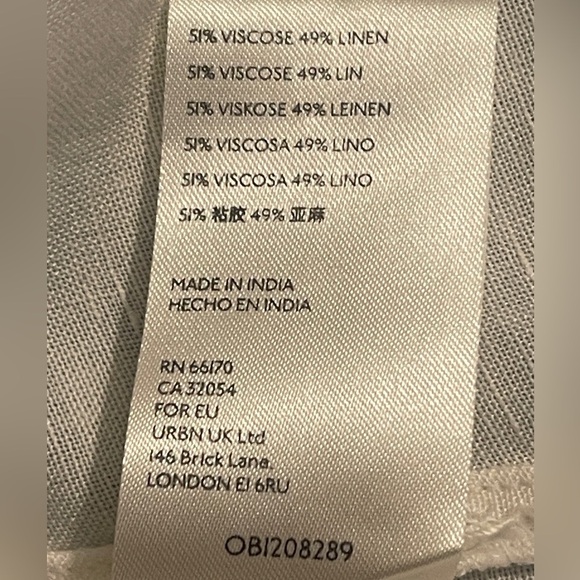 Pilcro Anthropologie White LinenBlend Ruffle Button FrontBlouse Boho Cottagecore - Picture 6 of 11